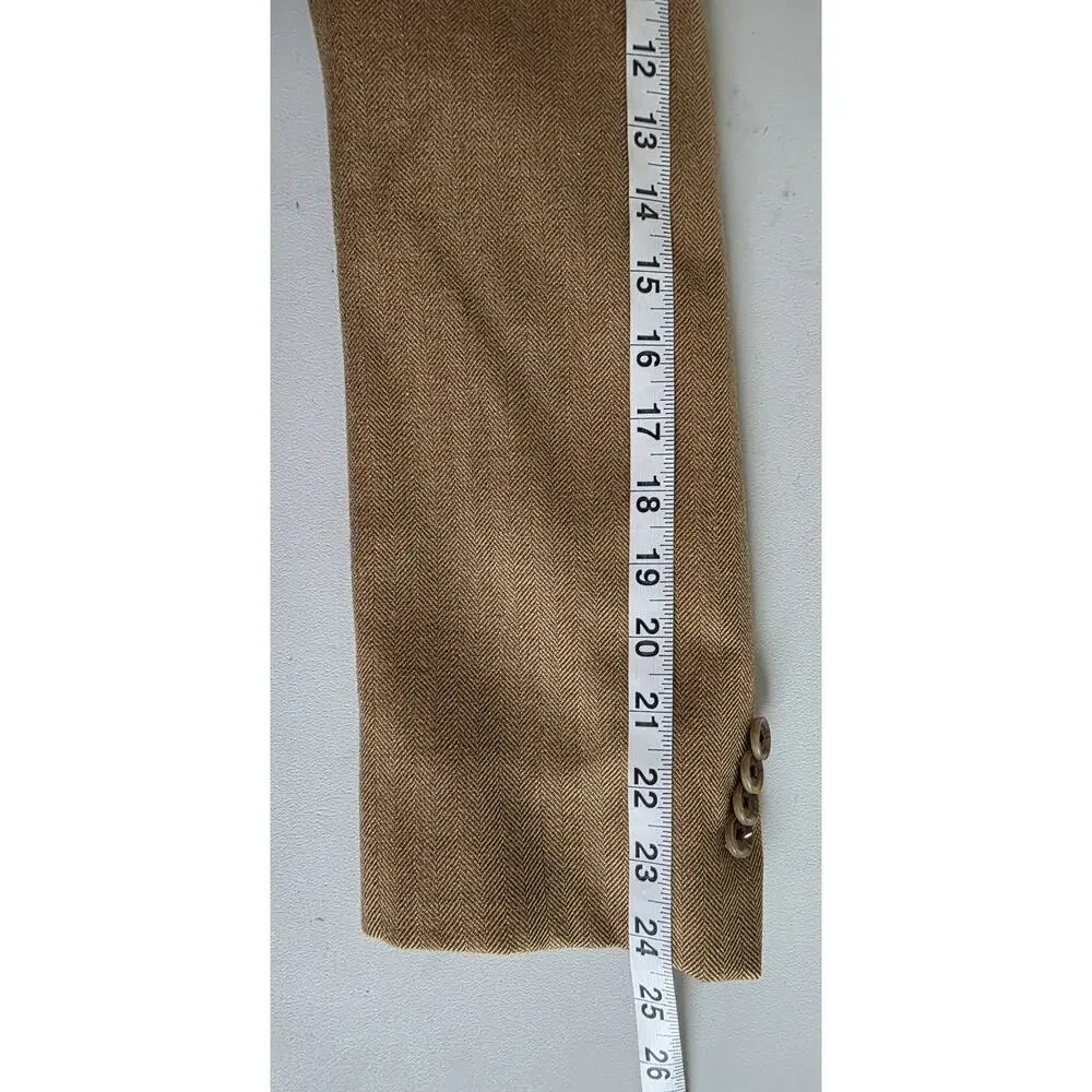 John W Nordstrom Signature 100% Cashmere Sport Coat Blazer Loro Piana Camel 40R